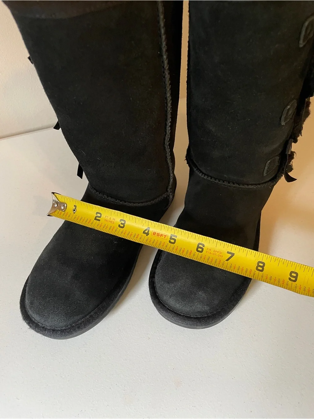 Koolaburra By Ugg Victoria Suede Bow Tall Boots Black Youth Size US 2
